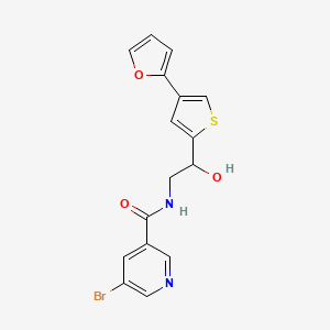 5-Bromo-N-[2-[4-(furan-2-yl)thiophen-2-yl]-2-hydroxyethyl]pyridine-3-carboxamide