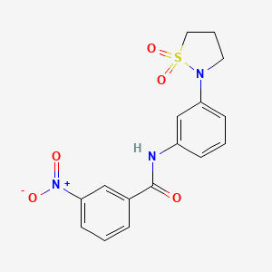 N-(3-(1,1-dioxidoisothiazolidin-2-yl)phenyl)-3-nitrobenzamide