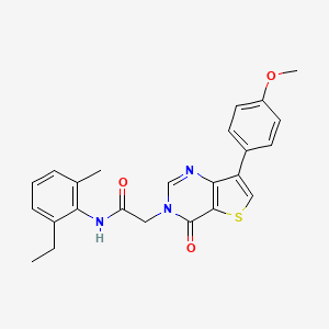 molecular formula C24H23N3O3S B2494803 N-(2-乙基-6-甲基苯基)-2-[7-(4-甲氧基苯基)-4-氧代噻吩并[3,2-d]嘧啶-3(4H)-基]乙酰胺 CAS No. 1251600-04-0