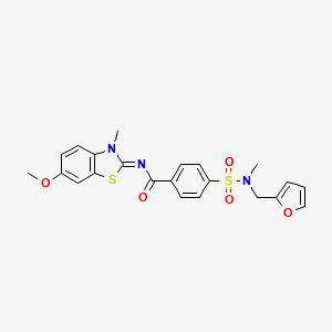 4-(N-(furan-2-ylmethyl)-N-methylsulfamoyl)-N-(6-methoxy-3-methylbenzo[d]thiazol-2(3H)-ylidene)benzamide