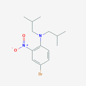 molecular formula C14H21BrN2O2 B2494815 4-溴-N,N-双(2-甲基丙基)-2-硝基苯胺 CAS No. 1272927-57-7