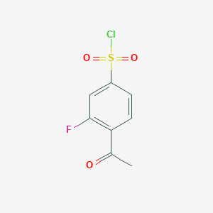 4-Acetyl-3-fluorobenzene-1-sulfonyl chloride