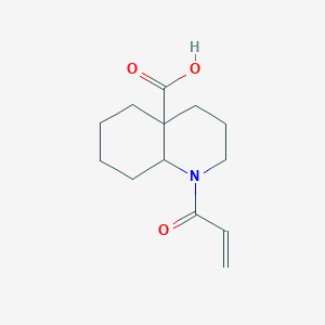 1-Prop-2-enoyl-2,3,4,5,6,7,8,8a-octahydroquinoline-4a-carboxylic acid