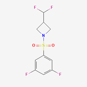 molecular formula C10H9F4NO2S B2494826 3-(Difluoromethyl)-1-((3,5-difluorophenyl)sulfonyl)azetidine CAS No. 2320175-55-9