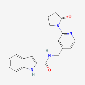 N-((2-(2-oxopyrrolidin-1-yl)pyridin-4-yl)methyl)-1H-indole-2-carboxamide