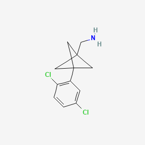 molecular formula C12H13Cl2N B2494833 [3-(2,5-Dichlorophenyl)-1-bicyclo[1.1.1]pentanyl]methanamine CAS No. 2287317-53-5