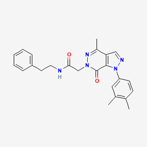 2-(1-(3,4-dimethylphenyl)-4-methyl-7-oxo-1H-pyrazolo[3,4-d]pyridazin-6(7H)-yl)-N-phenethylacetamide