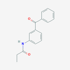 molecular formula C16H15NO2 B249484 N-(3-benzoylphenyl)propanamide 