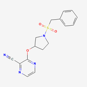 3-((1-(Benzylsulfonyl)pyrrolidin-3-yl)oxy)pyrazine-2-carbonitrile