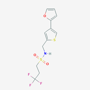 3,3,3-Trifluoro-N-[[4-(furan-2-yl)thiophen-2-yl]methyl]propane-1-sulfonamide