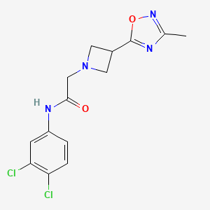 N-(3,4-dichlorophenyl)-2-(3-(3-methyl-1,2,4-oxadiazol-5-yl)azetidin-1-yl)acetamide