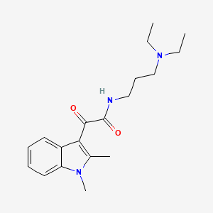 N-[3-(diethylamino)propyl]-2-(1,2-dimethylindol-3-yl)-2-oxoacetamide