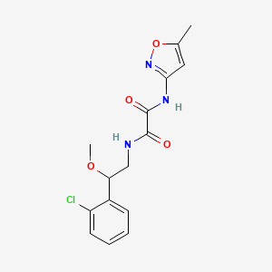 molecular formula C15H16ClN3O4 B2494859 N1-(2-(2-chlorophenyl)-2-methoxyethyl)-N2-(5-methylisoxazol-3-yl)oxalamide CAS No. 1788783-82-3