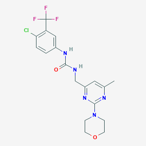 1-(4-Chloro-3-(trifluoromethyl)phenyl)-3-((6-methyl-2-morpholinopyrimidin-4-yl)methyl)urea