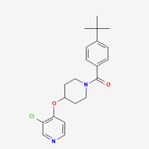 molecular formula C21H25ClN2O2 B2494881 (4-(Tert-butyl)phenyl)(4-((3-chloropyridin-4-yl)oxy)piperidin-1-yl)methanone CAS No. 2034471-79-7