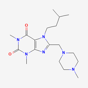 1,3-Dimethyl-7-(3-methylbutyl)-8-[(4-methylpiperazin-1-yl)methyl]purine-2,6-dione