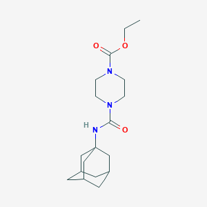 molecular formula C18H29N3O3 B249489 Ethyl 4-[(1-adamantylamino)carbonyl]-1-piperazinecarboxylate 