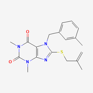 1,3-dimethyl-8-((2-methylallyl)thio)-7-(3-methylbenzyl)-1H-purine-2,6(3H,7H)-dione