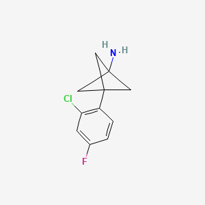 3-(2-Chloro-4-fluorophenyl)bicyclo[1.1.1]pentan-1-amine