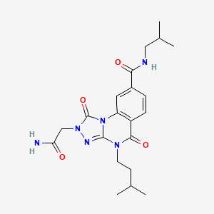 2-(2-amino-2-oxoethyl)-N-isobutyl-4-(3-methylbutyl)-1,5-dioxo-1,2,4,5-tetrahydro[1,2,4]triazolo[4,3-a]quinazoline-8-carboxamide
