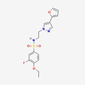 4-ethoxy-3-fluoro-N-(2-(4-(furan-2-yl)-1H-pyrazol-1-yl)ethyl)benzenesulfonamide
