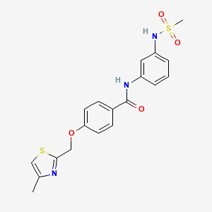 N-(3-(methylsulfonamido)phenyl)-4-((4-methylthiazol-2-yl)methoxy)benzamide