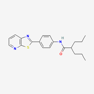 molecular formula C20H23N3OS B2494902 2-propyl-N-(4-(thiazolo[5,4-b]pyridin-2-yl)phenyl)pentanamide CAS No. 863588-80-1