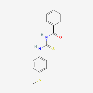 molecular formula C15H14N2OS2 B2494917 N-benzoyl-N'-[4-(methylsulfanyl)phenyl]thiourea CAS No. 65069-50-3