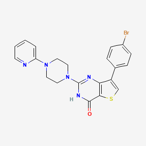 molecular formula C21H18BrN5OS B2494926 7-(4-bromophenyl)-2-(4-pyridin-2-ylpiperazin-1-yl)thieno[3,2-d]pyrimidin-4(3H)-one CAS No. 1242964-02-8