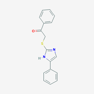 molecular formula C17H14N2OS B249493 1-phenyl-2-[(5-phenyl-1H-imidazol-2-yl)sulfanyl]ethanone 