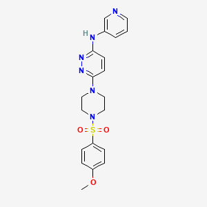 molecular formula C20H22N6O3S B2494930 6-(4-((4-methoxyphenyl)sulfonyl)piperazin-1-yl)-N-(pyridin-3-yl)pyridazin-3-amine CAS No. 1021073-33-5