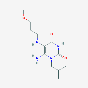 6-Amino-5-[(3-methoxypropyl)amino]-1-(2-methylpropyl)-1,2,3,4-tetrahydropyrimidine-2,4-dione