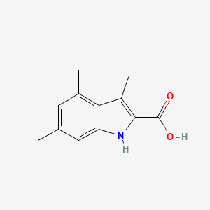 molecular formula C12H13NO2 B2494933 3,4,6-trimethyl-1H-indole-2-carboxylic acid CAS No. 1368950-70-2