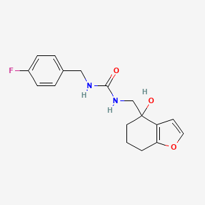 molecular formula C17H19FN2O3 B2494935 1-(4-氟苄基)-3-((4-羟基-4,5,6,7-四氢苯并呋喃-4-基)甲基)脲 CAS No. 2309733-83-1