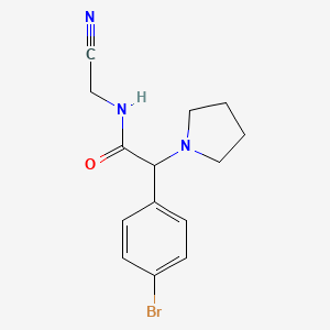 2-(4-bromophenyl)-N-(cyanomethyl)-2-(pyrrolidin-1-yl)acetamide