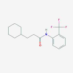 molecular formula C16H20F3NO B249494 3-cyclohexyl-N-[2-(trifluoromethyl)phenyl]propanamide 
