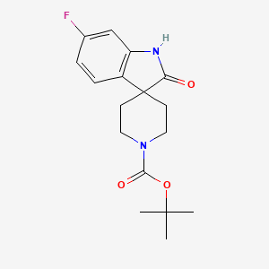 molecular formula C17H21FN2O3 B2494942 tert-Butyl 6-fluoro-2-oxospiro[indoline-3,4'-piperidine]-1'-carboxylate CAS No. 1258638-81-1