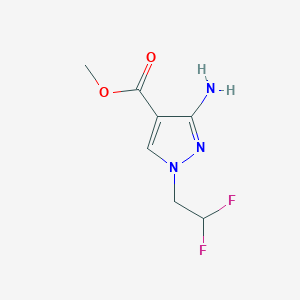 molecular formula C7H9F2N3O2 B2494946 methyl 3-amino-1-(2,2-difluoroethyl)-1H-pyrazole-4-carboxylate CAS No. 1795274-07-5