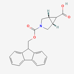 molecular formula C21H19NO4 B2494949 (1R,5S)-3-(9H-fluoren-9-ylmethoxycarbonyl)-3-azabicyclo[3.1.0]hexane-6-carboxylic acid CAS No. 1932558-35-4