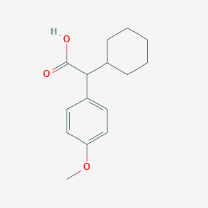 molecular formula C15H20O3 B2494954 2-环己基-2-(4-甲氧基苯基)乙酸 CAS No. 76618-89-8