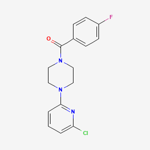 molecular formula C16H15ClFN3O B2494960 [4-(6-Chloro-2-pyridinyl)piperazino](4-fluorophenyl)methanone CAS No. 339107-32-3