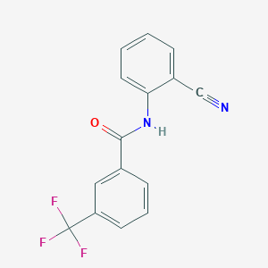 molecular formula C15H9F3N2O B2494973 N-(2-cyanophenyl)-3-(trifluoromethyl)benzamide CAS No. 477497-52-2
