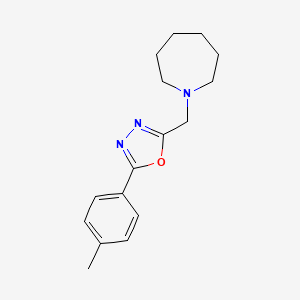 molecular formula C16H21N3O B2494974 2-(Azepan-1-ylmethyl)-5-(p-tolyl)-1,3,4-oxadiazole CAS No. 883280-01-1