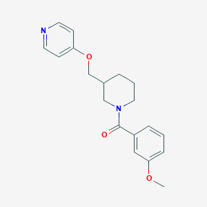 B2494988 (3-Methoxyphenyl)-[3-(pyridin-4-yloxymethyl)piperidin-1-yl]methanone CAS No. 2379952-24-4