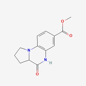 molecular formula C13H14N2O3 B2495010 Methyl 4-oxo-1,2,3,3a,4,5-hexahydropyrrolo[1,2-a]quinoxaline-7-carboxylate CAS No. 860189-19-1