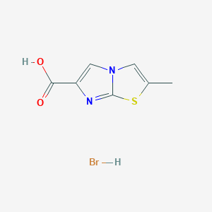 molecular formula C7H7BrN2O2S B2495037 2-Methylimidazo[2,1-b][1,3]thiazole-6-carboxylic acid hydrobromide CAS No. 2089257-79-2