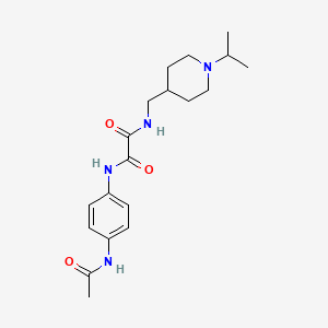molecular formula C19H28N4O3 B2495041 N1-(4-乙酰氨基苯基)-N2-((1-异丙基哌啶-4-基)甲基)草酰胺 CAS No. 946233-63-2