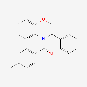 molecular formula C22H19NO2 B2495045 (4-methylphenyl)(3-phenyl-2,3-dihydro-4H-1,4-benzoxazin-4-yl)methanone CAS No. 338747-79-8
