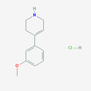 molecular formula C12H16ClNO B2495048 4-(3-甲氧基苯基)-1,2,3,6-四氢吡啶；盐酸盐 CAS No. 107335-97-7