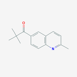 molecular formula C15H17NO B2495051 2,2-Dimethyl-1-(2-methylquinolin-6-yl)propan-1-one CAS No. 1534944-10-9
